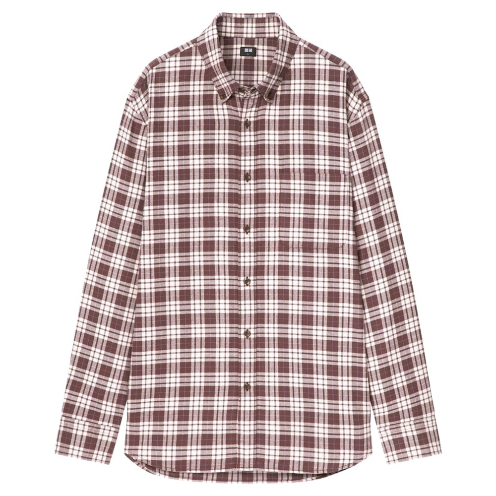 Uniqlo Flannel Plaid Long-Sleeve Shirt